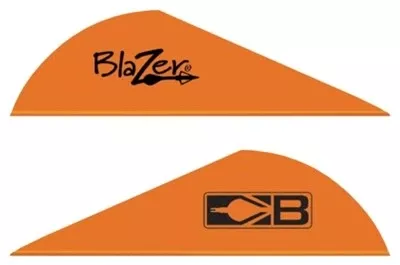 100 Pack of 2" Solid Neon Orange Bohning Blazer Vanes