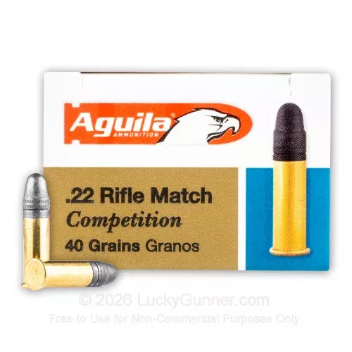 .22 LR – 40gr Match LRN – Aguila – 50 Rounds