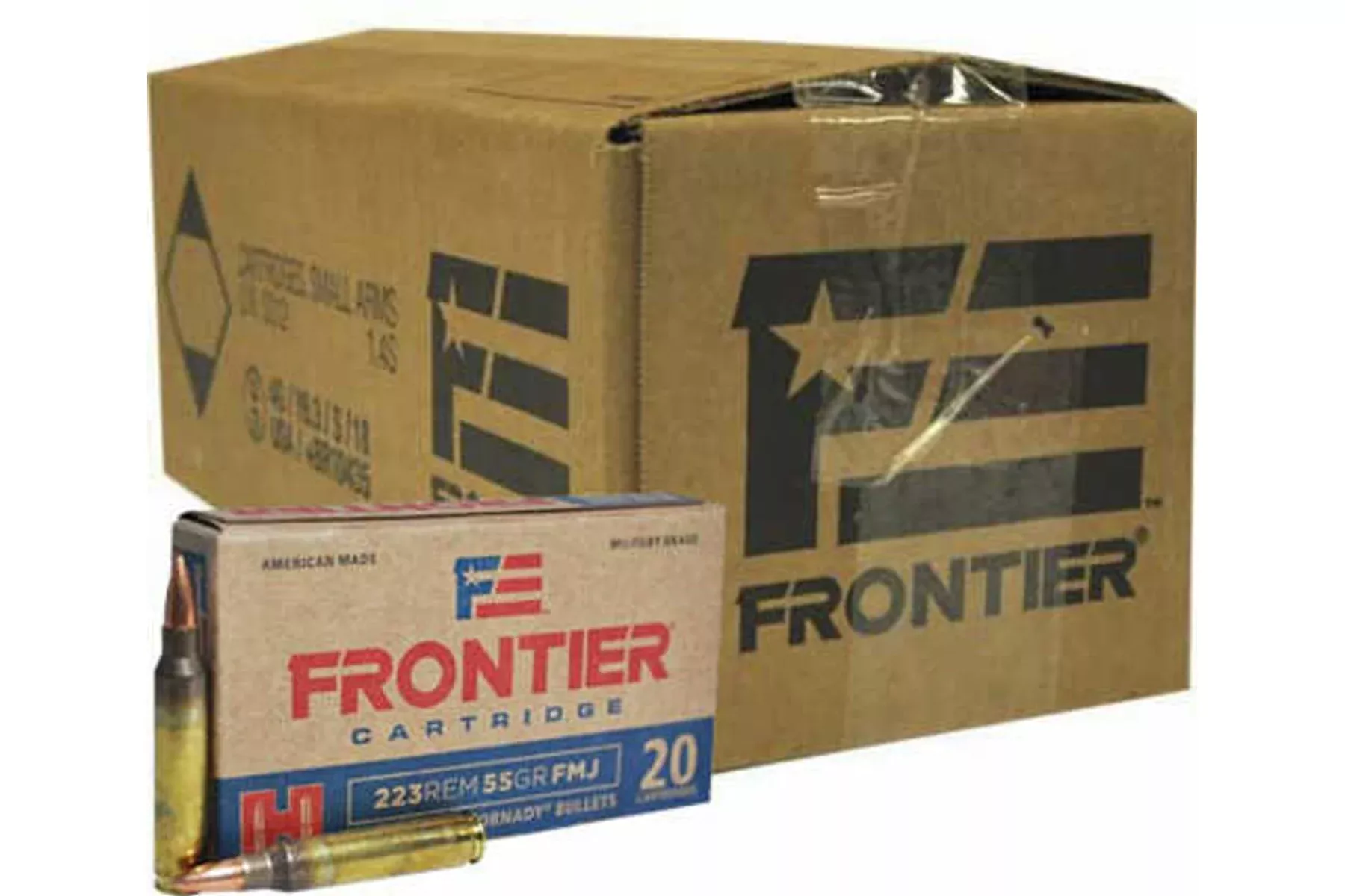 223 Remington 500 Rounds Ammunition Hornady 55 Grain FMJ