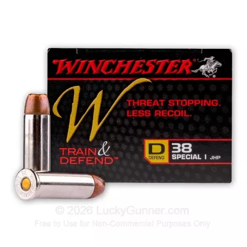 .38 Special – 130 Grain Jacketed Hollow Point – Winchester Train & Defend- 200 Rounds