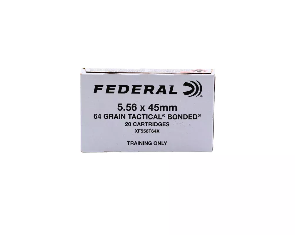 5.56 NATO 64GR Federal Tactical Bonded Soft Point (XF556T64X)