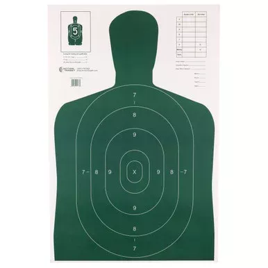 Action Target B27E Green 100 Pack Paper Targets