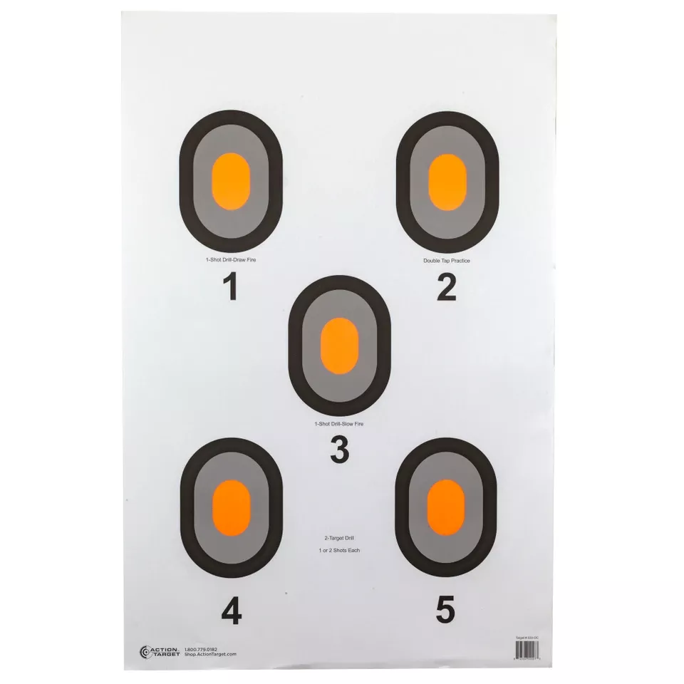 Action Target Org Center 5 Bullseye 100 Pack