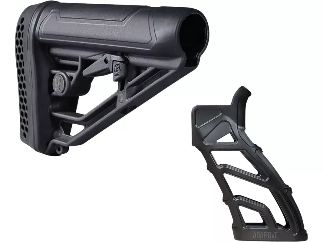Adaptive Tactical EX Performance AR-15, AR-10 Stock and LTG Lightweight Tactical Pistol Grip Black