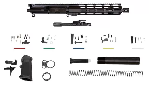 Aim Sports AR5CUB9 Complete Build Kit5.56x45mm NATO 10.50" Black Nitride Barrel 7075-T6 Aluminum Black Anodized Receiver 10" M-LOK Handguard for AR-15