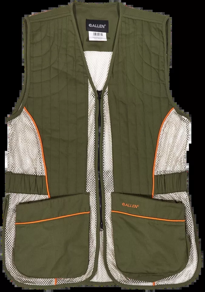 Allen 22611 Ace Shooting Vest Medium/Large in Olive and Tan