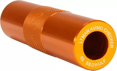 ALUMINUMLYMAN AMMO CHECKER FOR 50 BEOWULF ROUNDS