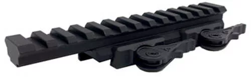 American Defense Mfg. Ad-1700 Quick Detach Riser Mount Titanium Lever Fits Picatinny AFALSEdized Finish Black Ad-1700-xlr-t