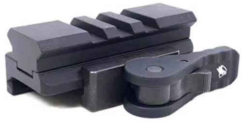 American Defense Mfg. Picatinny Riser Quick Detach Mount Fits Picatinny 5 Slots AFALSEdized Finish Black Ad-170-vpg-5lug-st