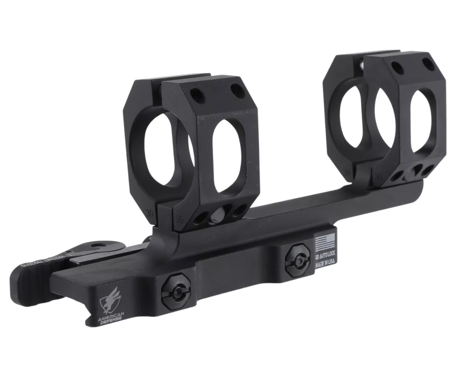 American Defense Recon 30mm Scope Mount w /QD Auto Lock Lever System Black