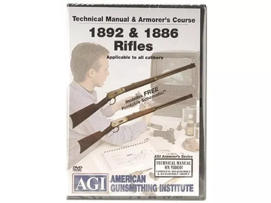 American Gunsmithing Institute (AGI) Technical Manual & Armorer’s Course Video “Winchester 1886, 1892 & 1871 Rifles” DVD