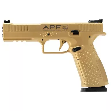 American Precision Firearms Strike One ERGAL 9mm Luger Pistol 5″ Barrel 17+1 Round Gold