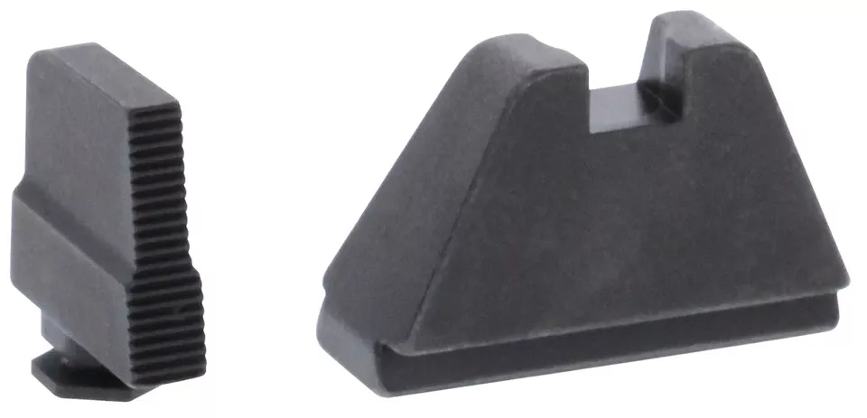 AmeriGlo GL507 Optic-Compatible Glock Sight Set - 5XL Tall Serrated Front & Black Rear