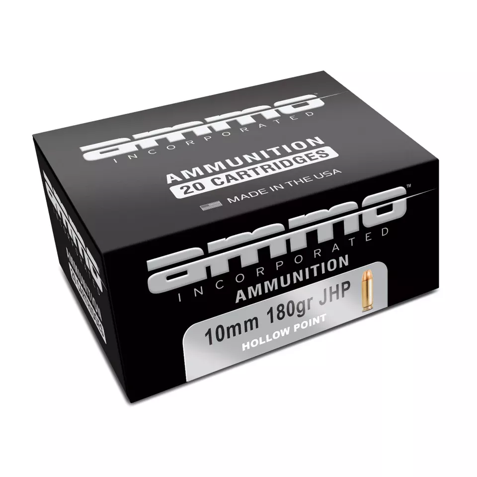 AMMO INC 10MM AUTO 180GR JHP 20/200 Ammunition Box