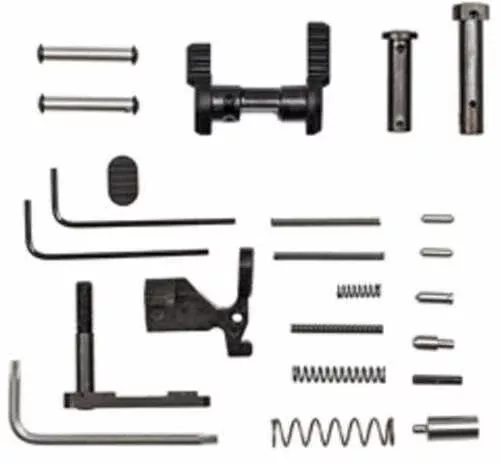 Armaspec Gun Builders Lowers Parts Kit (Less FCG and Grip) Fits 5.56/.223 This Is FALSET Complete Bla
