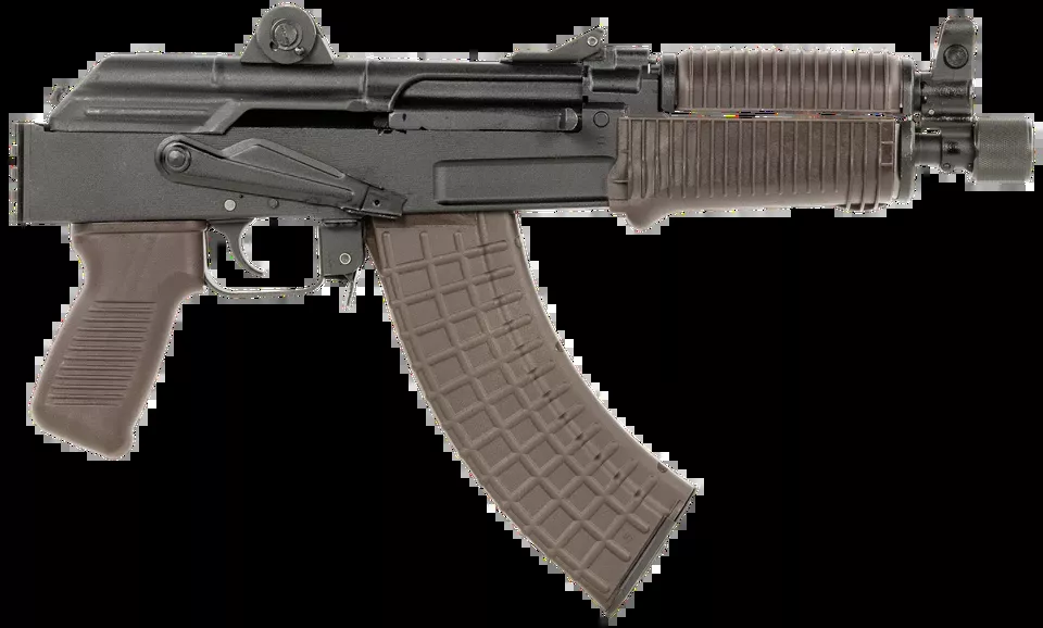 Arsenal SAM7K-56P 7.62x39mm 30rd Pistol with Plum Furniture and Picatinny Rail