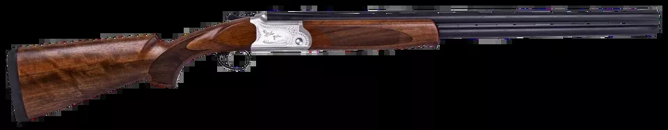 ATI Cavalry SX 28 Gauge Over/Under Shotgun with Engraved Silver Receiver and Walnut Stock