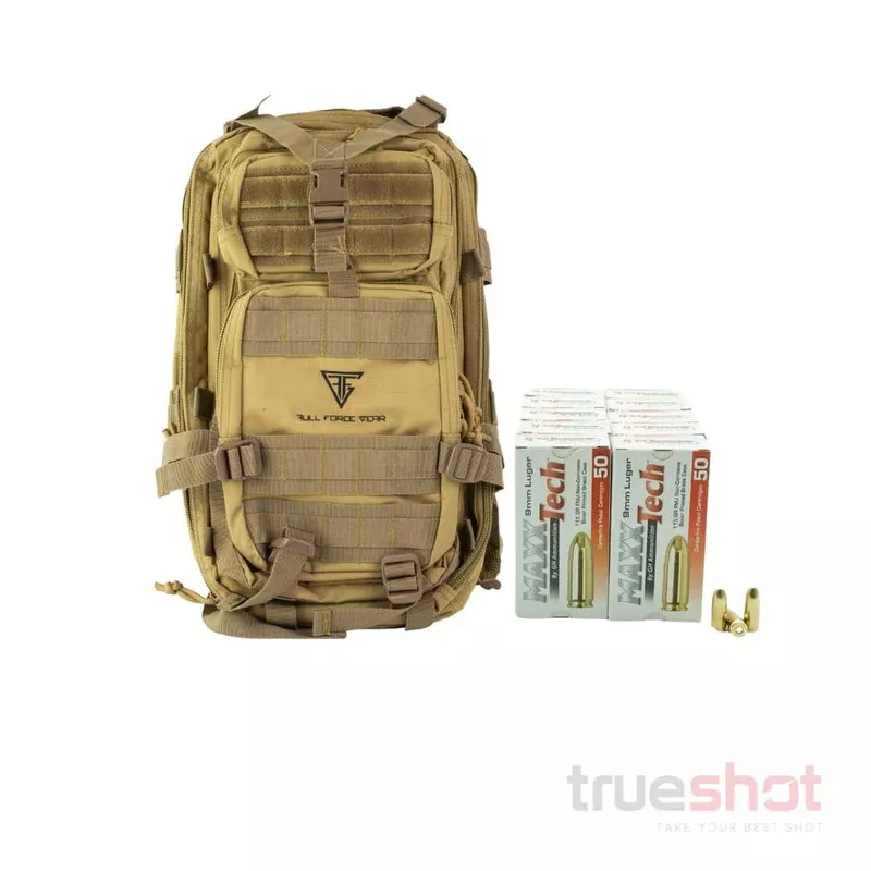 BACKPACK DEAL: Tan Full Forge Gear Backpack and 500 Rounds of Ammo