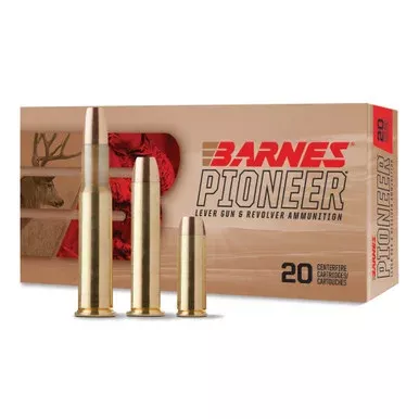 Barnes Pioneer 357 Magnum Ammo 180 Grain Jacketed Flat Nose Box of 20