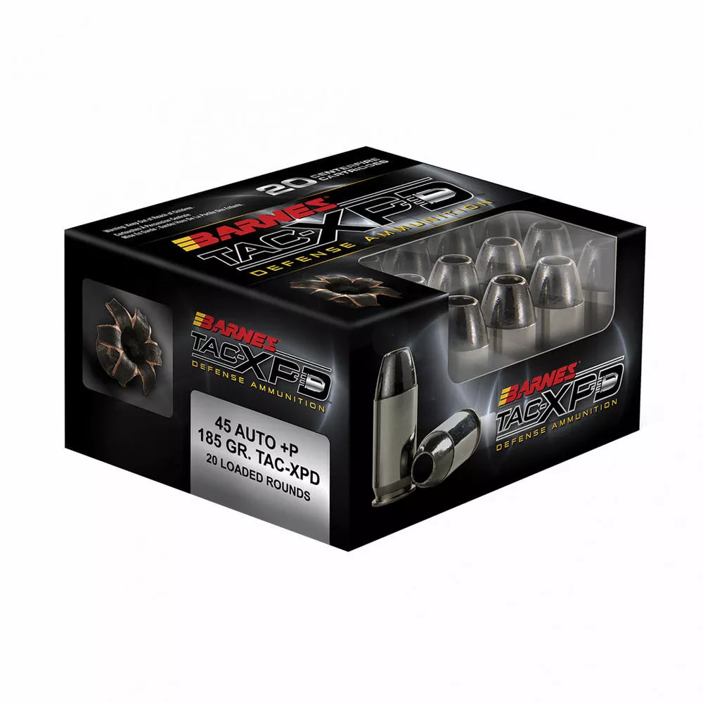 Barnes TAC-XPD 45ACP 185 Grain Hollow Point 20 /200