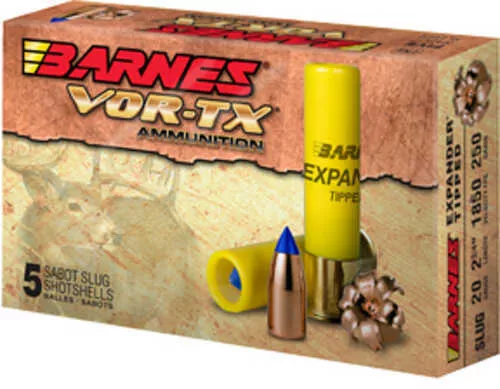 Barnes VOR-TX 20 Gauge 2.75" 250 Grain Slug Shotshell 5 Round Box 20735