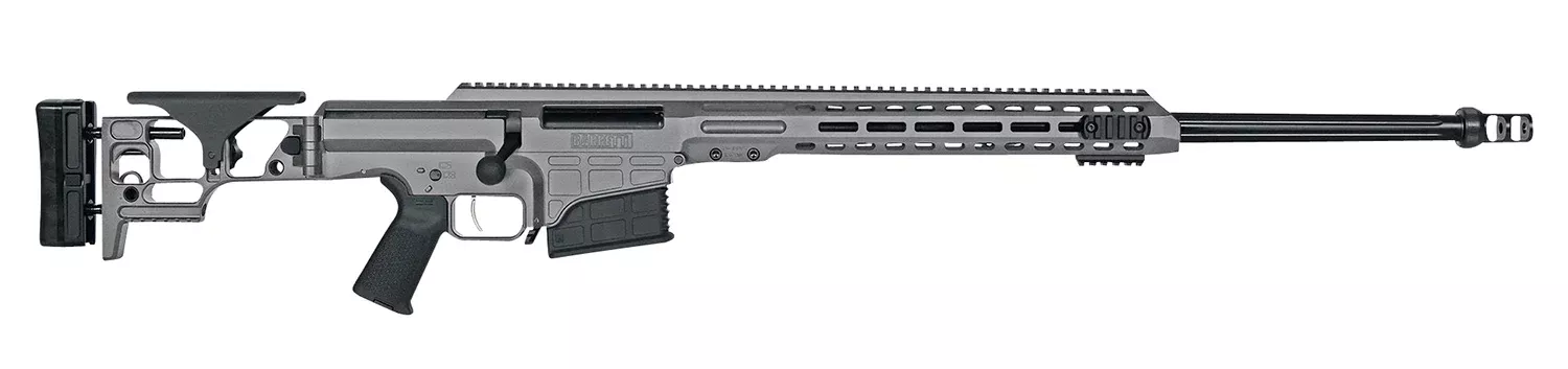Barrett 18498 MRAD6.5 Creedmoor 24″ 10+1 Tungsten Gray Cerakote Gray Fixed Adjustable Comb Stock Black Polymer Grip Right Hand