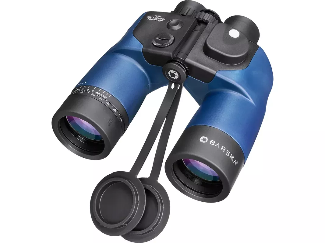 Barska Deep Sea Porro Prism Rangefinder Binoculars 7x 50mm with Compass