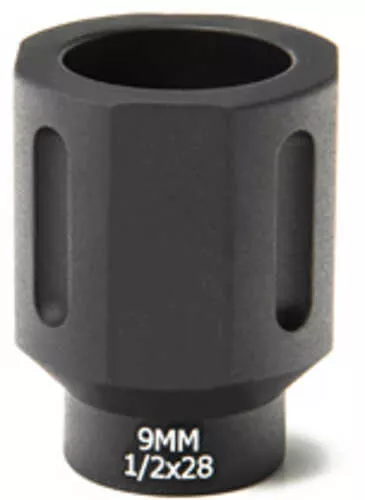 Battle Arms Development HEX FLASHCAN Blast Diverter 9MM AFALSEdized Finish Black 1/2X36 Threaded