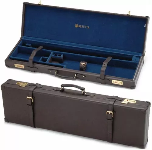 Beretta Leather Brown Shotgun Luggage Case for Over/Under