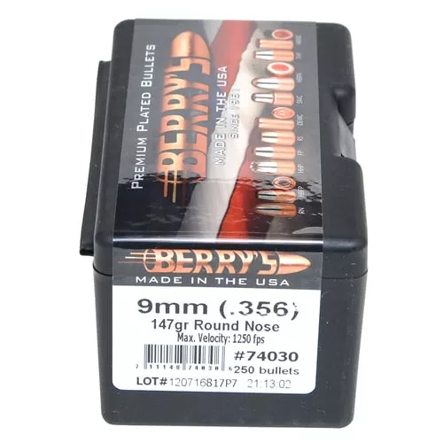 Berrys 74030 Superior Pistol 9mm/356 147gr Round Nose 250/Box