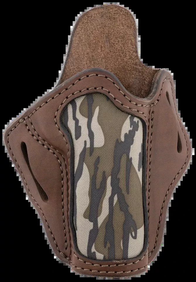 BH1 Optic Ready OWB Leather Holster for 5" 1911 - Brown Mossy Oak Design