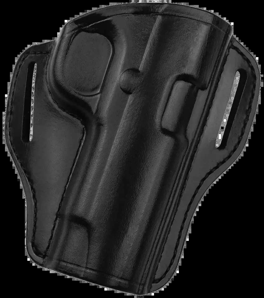 Bianchi 25018 Black Leather Belt Slide Holster for Colt 1911 Government, Right Hand, Size 10