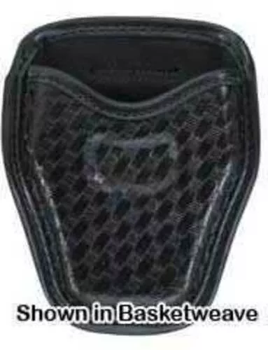 Bianchi Model 7934 AccuMold Elite Open Handcuff Case | Basket Weave Duraskin | Black Finish | 22966