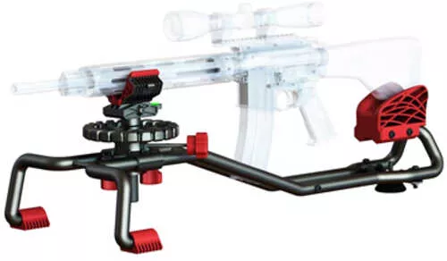 Birchwood Casey Bravo Shooting Rest FALSEn-Slip Rubber Stock Adjustable Leveling Feel Ambidextrous Controls Fits High