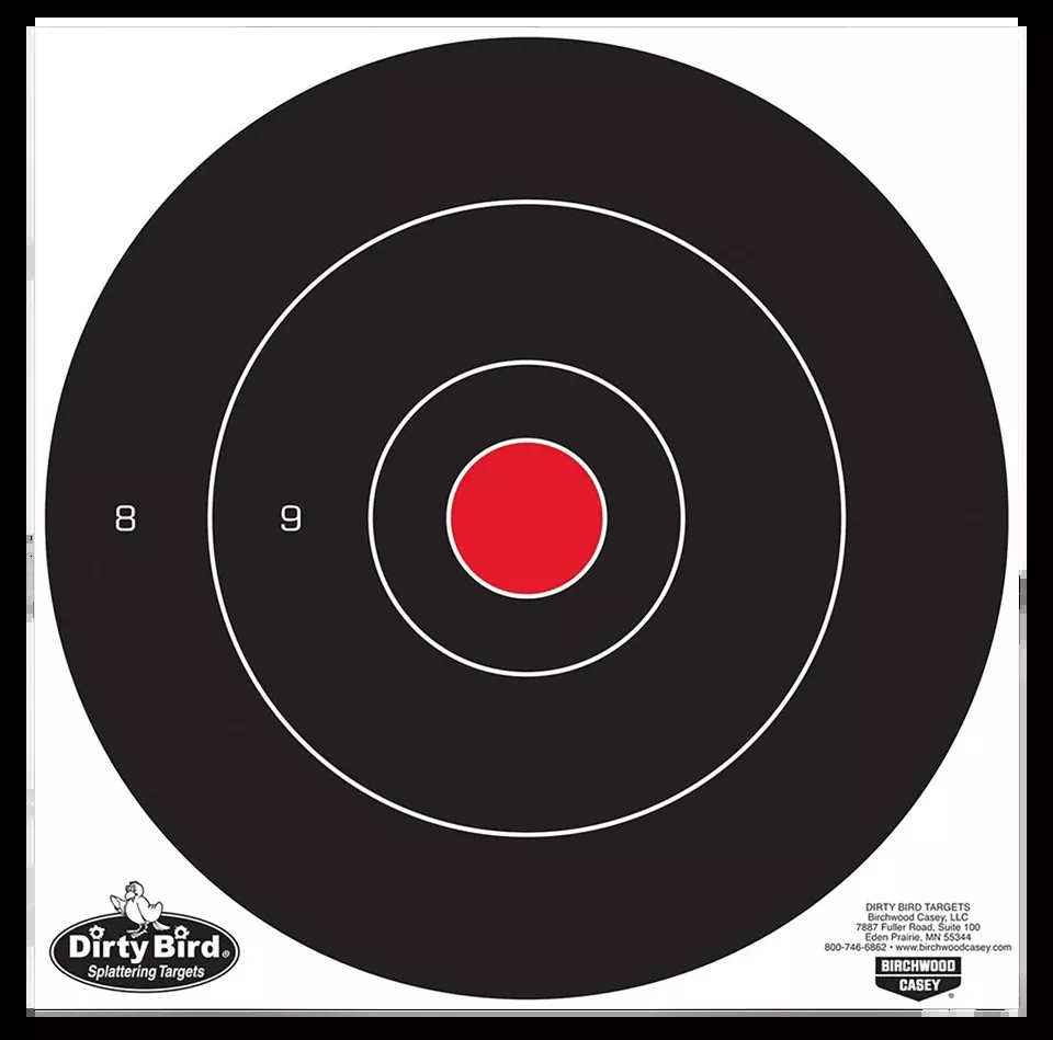 Birchwood Casey Dirty Bird 12" Bullseye Target, 100 Pack