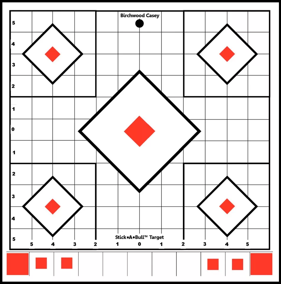 Birchwood Casey Stick-A-Bull 12" Self-Adhesive Sight-In Targets - 5 Pack