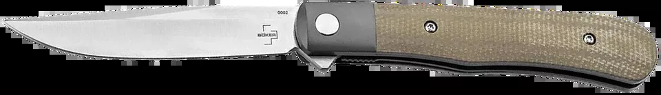 Boker 01BO930 Trapper Knife with 3.23" Nitro-V Blade and Micarta Handle