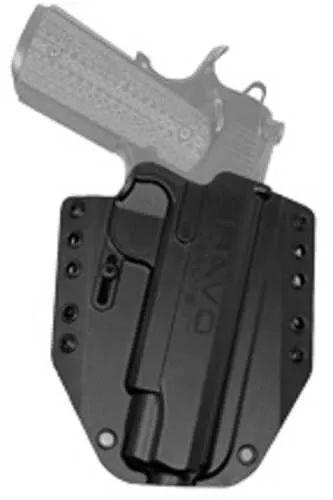 Bravo Concealment BCA OWB Holster 1.5" Belt Loops Fits 1911 4.25"-5" Rail/FALSE Full Size Right Hand Black