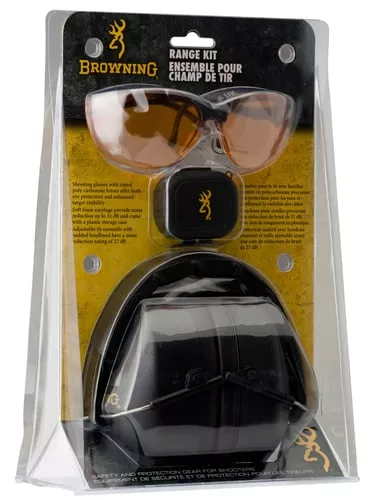 Browning 126368 Range KitFoam Plastic with Foam 27 dB 36 dB Over the Head Orange Black Adult