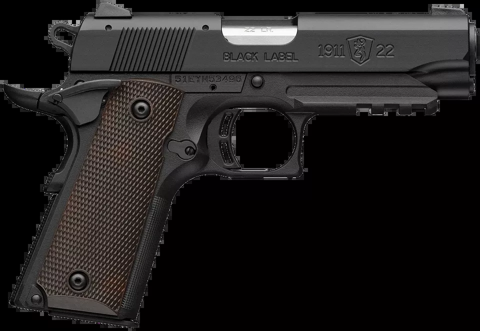 Browning 1911-22 Black Label Compact .22 LR Pistol with Stainless Barrel and Picatinny Rail