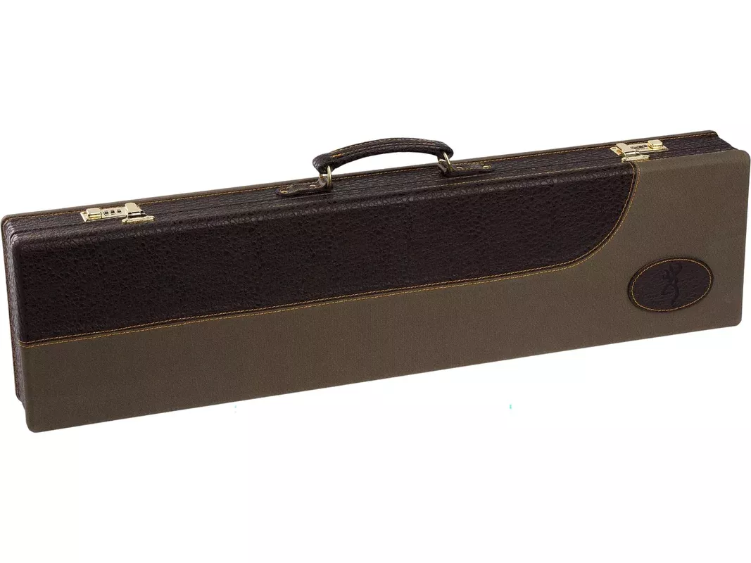 Browning Laredo Fitted Takedown Shotgun Case Canvas/Leather Olive/Brown