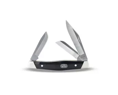 Buck 301 Stockman Folding Multi-Blade Knife, Black Grip
