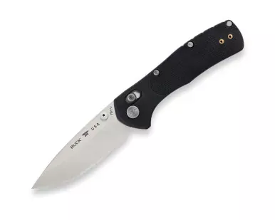 Buck 791 Range Pro Folding Knife, Black Grip, 3.375″ Drop Point Blade