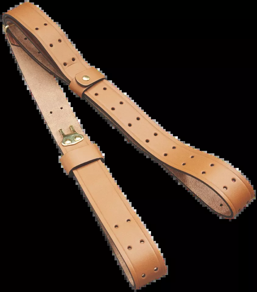Butler Creek Military Leather Rifle Strap 44" Brown Two-Piece