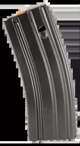 C Products Defense DuraMag Magazine 223/5.56 10-Round Stainless Steel Black with Orange Follower