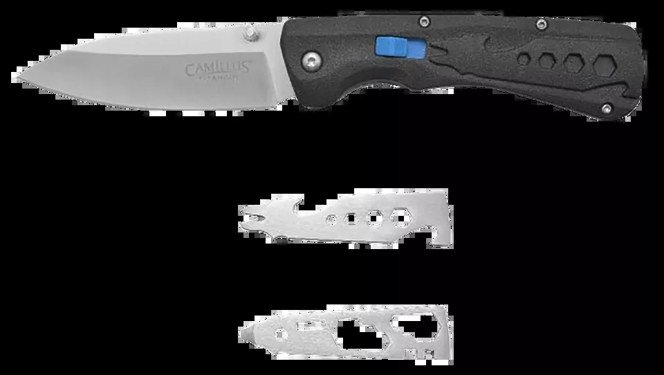 Camillus 19368 Inject Folding Knife with D2 Steel Blade and Carbon Fiber Handle