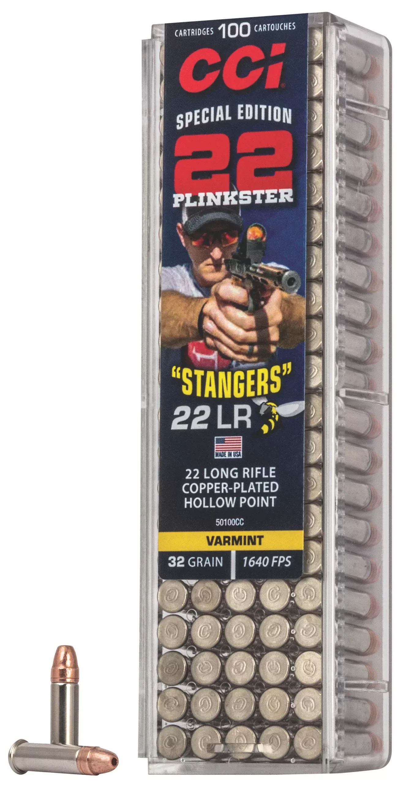 CCI 50100CC Stangers22LR 32gr Copper Plated Hollow Point 100 Per Box/50 Case