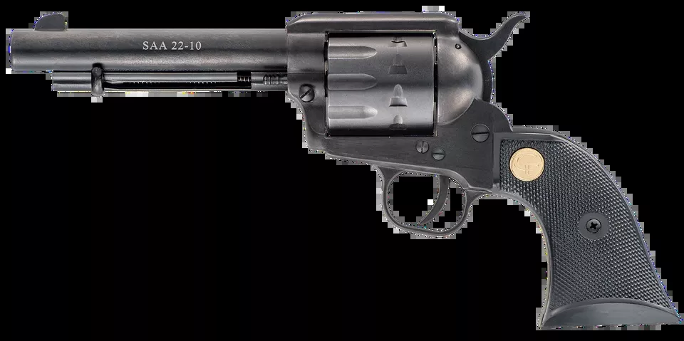 Chiappa Firearms CF340160 SAA 1873 Medium Frame Revolver - .22 LR, 10 Rounds, 5.5" Blued Barrel, Black Grip