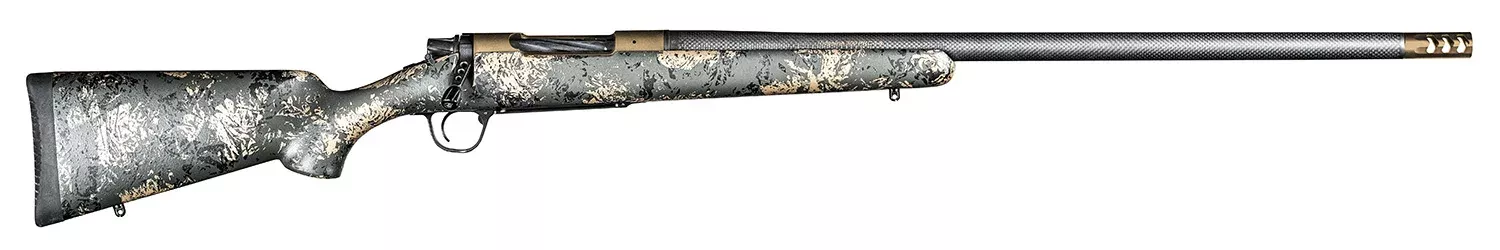 Christensen Arms 8010620400 Ridgeline FFT 300 RUM 3+1 22″ Carbon Fiber/Threaded Barrel, Burnt Bronze Cerakote, Green with Black/Tan Accents Stock