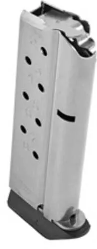 CMC Products Magazine Match Grade 9MM 8Rd Fits Officer Size 1911 Includes Base Pad Stainless M-MG-9CP8-P